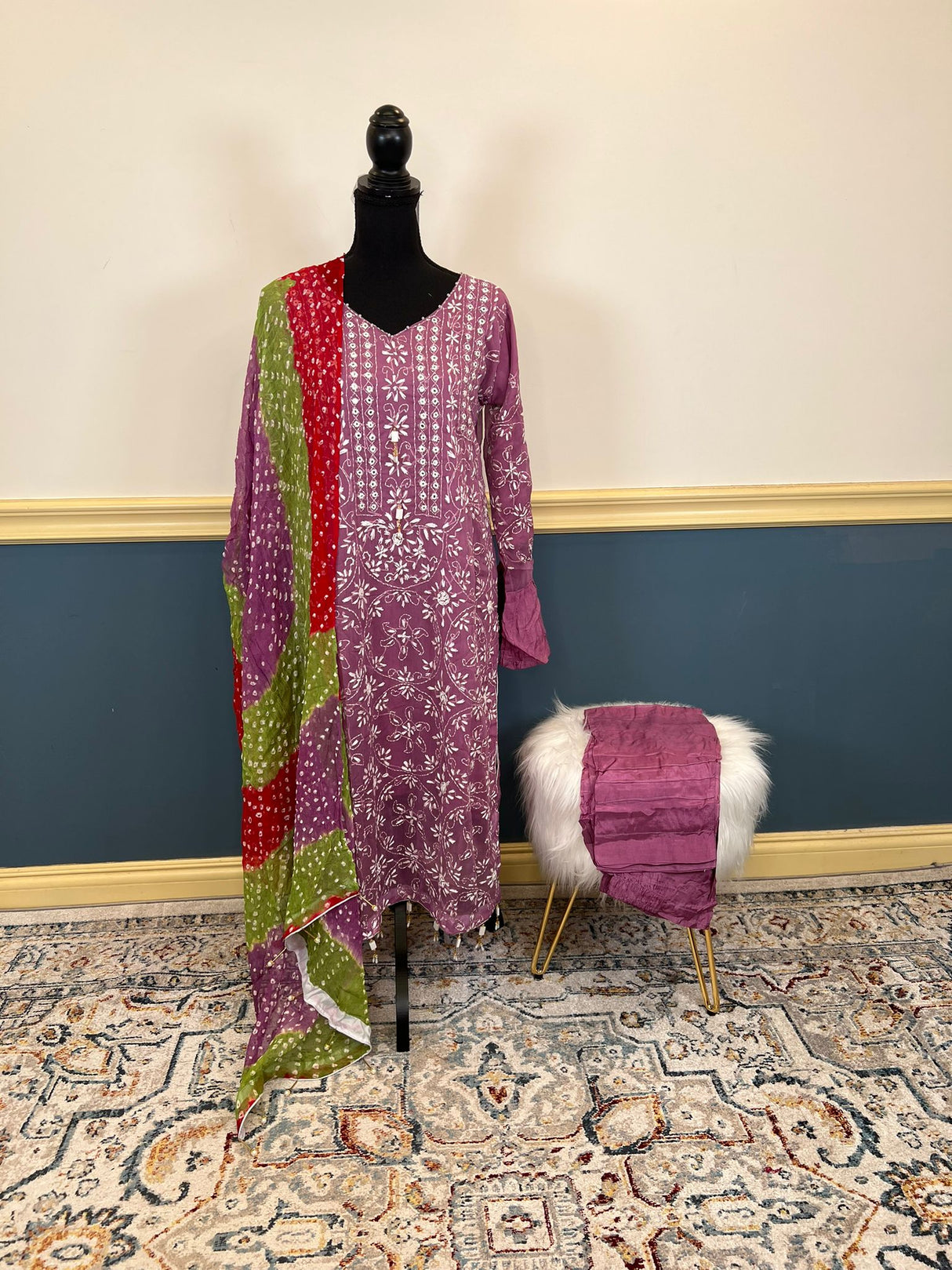 Hand Made Chunri Pakka Bor Jall Suits