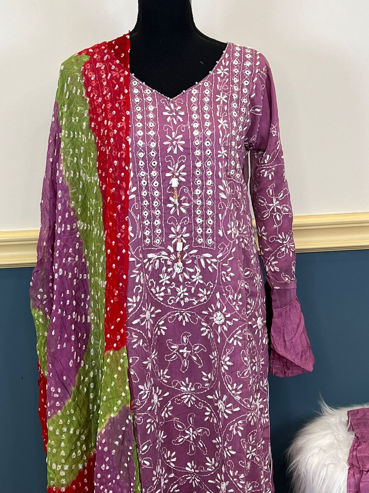 Hand Made Chunri Pakka Bor Jall Suits