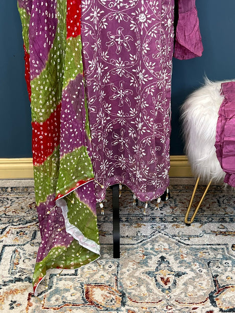 Hand Made Chunri Pakka Bor Jall Suits