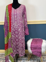 Hand Made Chunri Pakka Bor Jall Suits