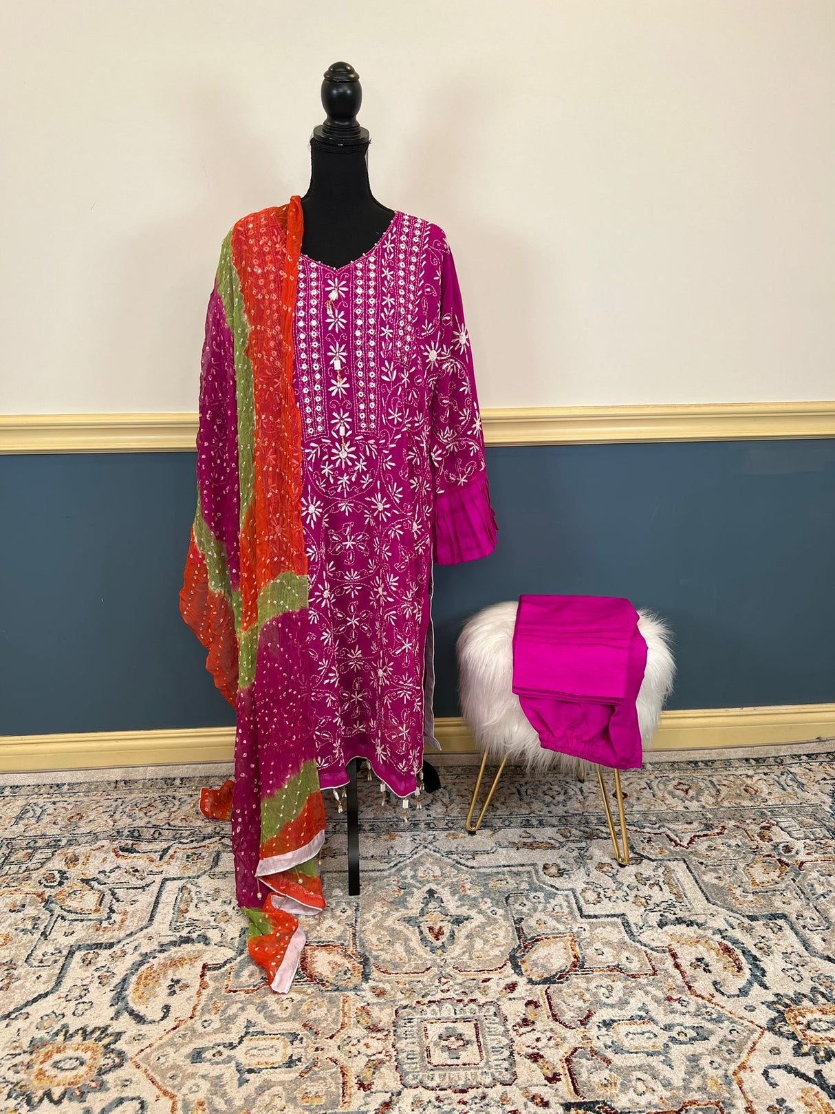 Hand Made Chunri Pakka Bor Jall Suits