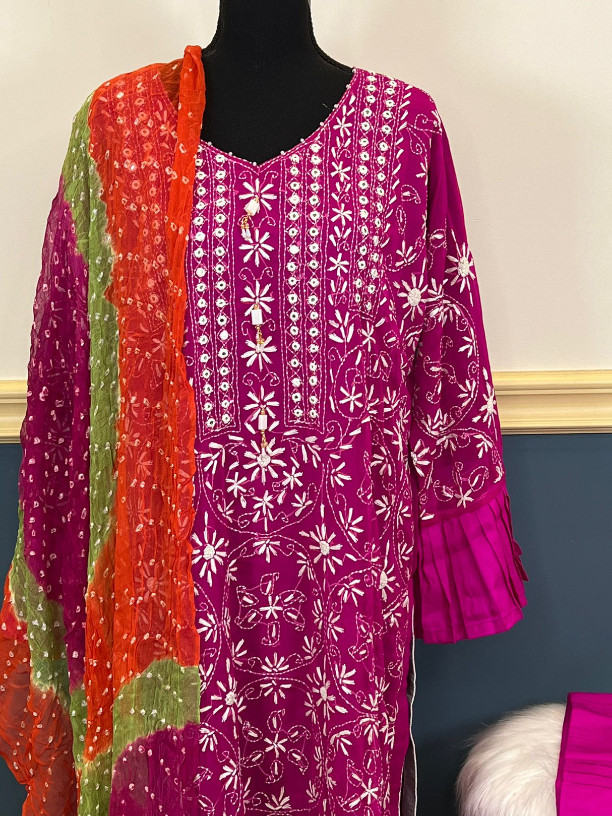 Hand Made Chunri Pakka Bor Jall Suits