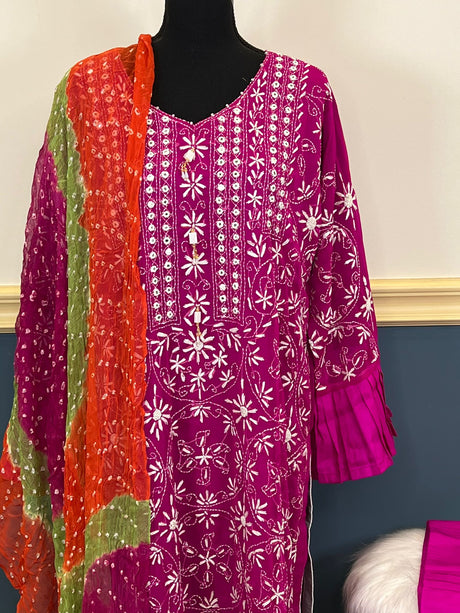 Hand Made Chunri Pakka Bor Jall Suits