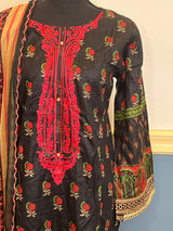 Pakistani Stitched lawn Embroidered Salwar kameez ready to ship