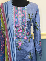 Pakistani Stitched lawn Embroidered Salwar kameez ready to ship