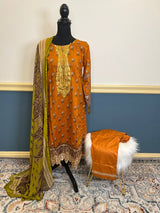 Pakistani Stitched lawn Embroidered Salwar kameez ready to ship