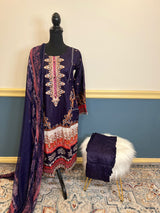 Pakistani Stitched lawn Embroidered Salwar kameez ready to ship