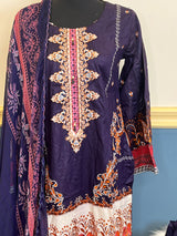 Pakistani Stitched lawn Embroidered Salwar kameez ready to ship