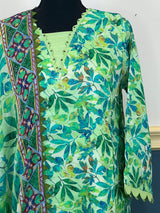 Pure silk kamiz and pant with pure chiffon dupatta