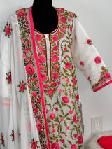 Gulabo Jaipuri Georgette Gota Patti Embroidered & Hand Hmbroidered Set