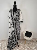 Gulabo Jaipuri Georgette Gota Patti Embroidered & Hand Hmbroidered Set