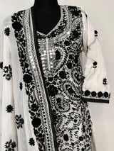 Gulabo Jaipuri Georgette Gota Patti Embroidered & Hand Hmbroidered Set