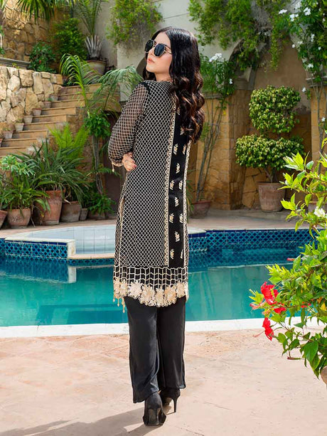 Zephyr Chiffon Embroidered Kurti 2 pcs-100% Original Guaranteed