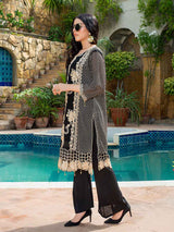 Zephyr Chiffon Embroidered Kurti 2 pcs-100% Original Guaranteed