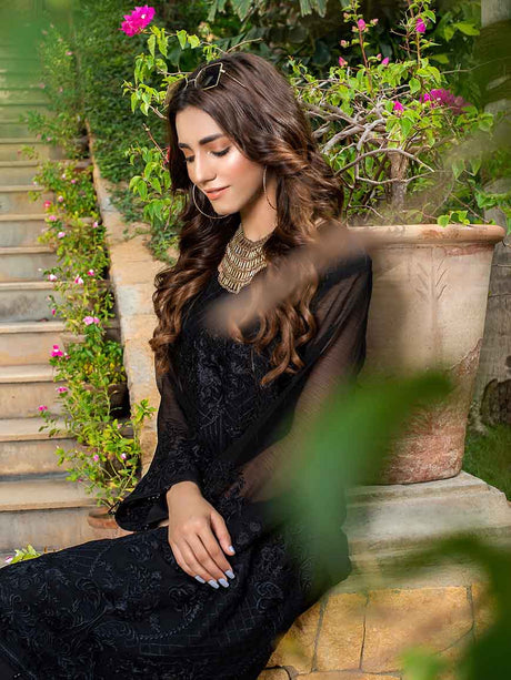 Zephyr Chiffon Embroidered Kurti 2 pcs-100% Original Guaranteed