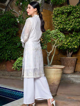 Zephyr Chiffon Embroidered Kurti 2 pcs-100% Original Guaranteed