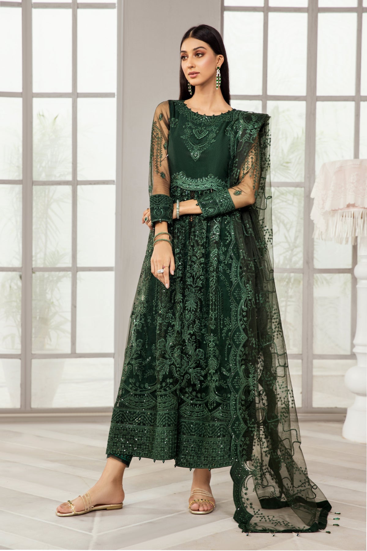 Alizeh Luxury  Embroidered Chiffon Collection-100% Original