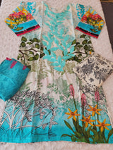 Pakistani Stitched Embroidered Lawn Salwar kameez ready to ship