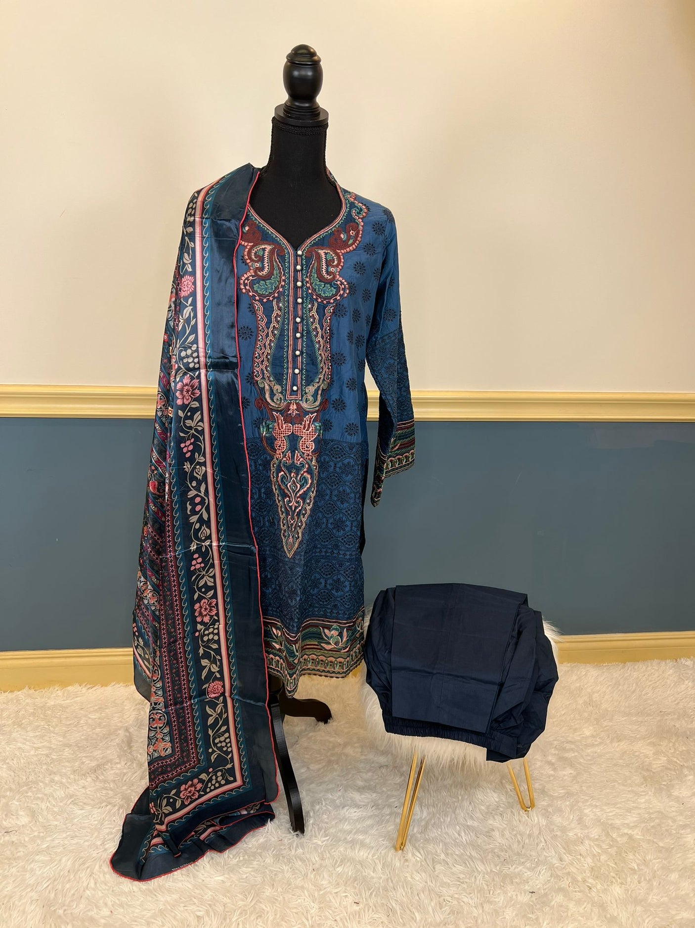 Pakistani Stitched Embroidery Party Wear Dresses Ready To Ship