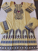 Pakistani stitched  lawn Embroidered Salwar kameez ready to ship