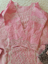 Indian Cotton Stitched Embroidery Suit Ready To Ship