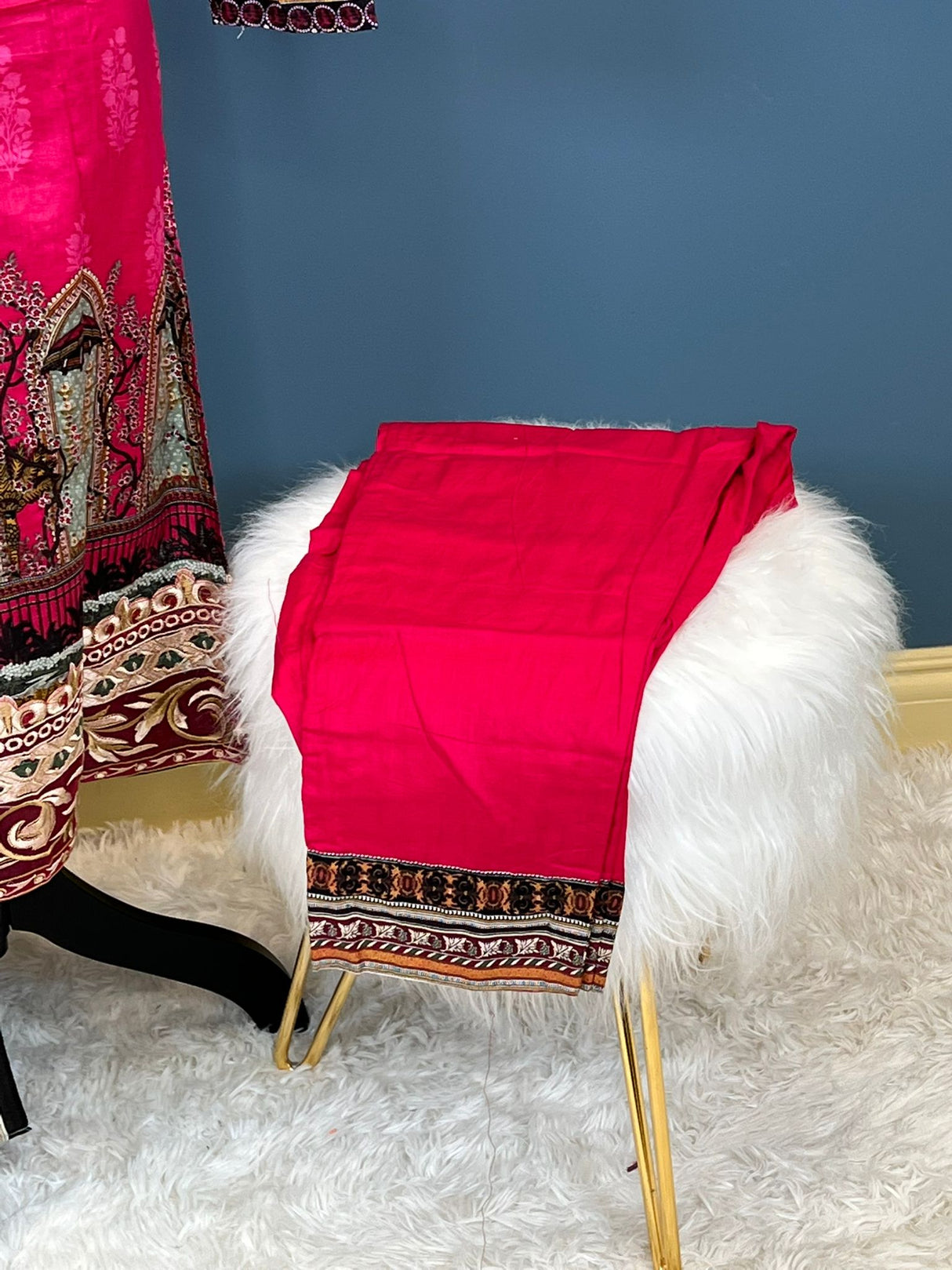 Indian Cotton Stitched Embroidery Suit Ready To Ship