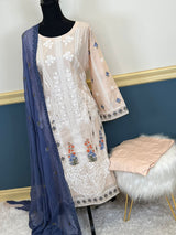 Pakistani Stitched Luxury Embroidered lawn Salwar kameez ready to ship