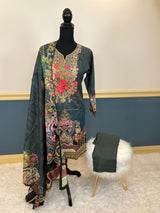 Pakistani Stitched lawn Embroidered Salwar kameez ready to ship