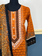 Pakistani Stitched lawn Embroidered Salwar kameez ready to ship