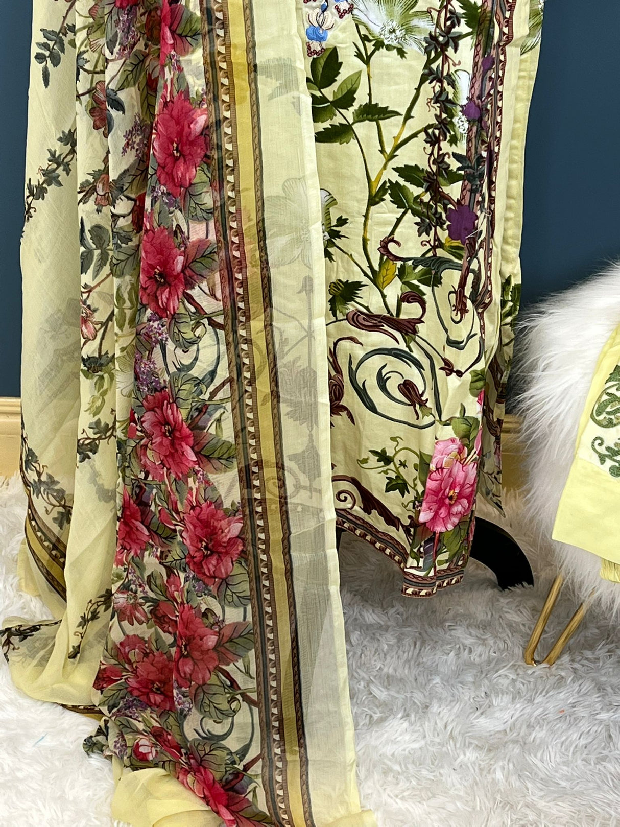 Indian Cotton Stitched Embroidery Suit Ready To Ship