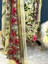 Indian Cotton Stitched Embroidery Suit Ready To Ship