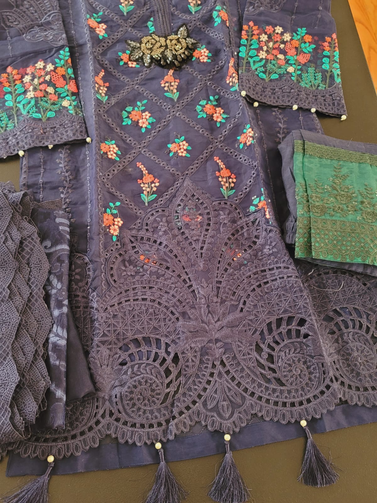 Pakistani Stitched Embroidery Party Wear Dresses Ready To Ship