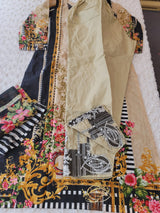 Indian Cotton Stitched Embroidery Suit Ready To Ship