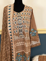 Pakistani Stitched Luxury Embroidered lawn Salwar kameez ready to ship