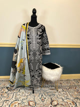 Pakistani Stitched Luxury Embroidered lawn Salwar kameez ready to ship