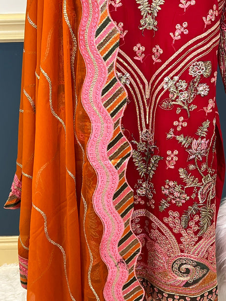 Pakistani Stitched Embroidery Party Wear Dresses Ready To Ship
