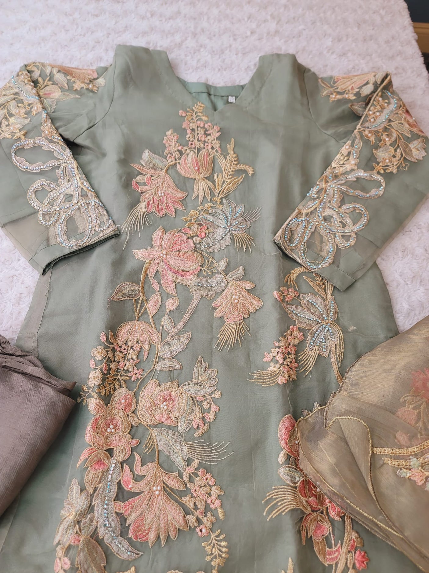 Pakistani Stitched Embroidery Party Wear Dresses Ready To Ship