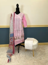 Indian Cotton Stitched Embroidery Suit Ready To Ship