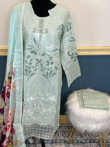 Pakistani Stitched Luxury Embroidered lawn Salwar kameez ready to ship