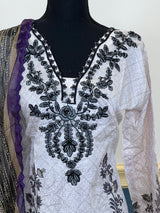 Pakistani Stitched lawn Embroidered Salwar kameez ready to ship