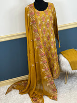 Pakistani Stitched Luxury Embroidered lawn Salwar kameez ready to ship