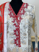 Pakistani Stitched Embroidered lawn Salwar kameez ready to ship