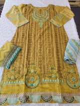 Pakistani Stitched Embroidery luxury  lawn Dresses Ready To Ship