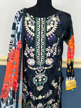 Pakistani lawn stitched  Embroidered Suit Ready To Ship