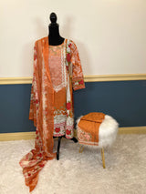 Indian Cotton Stitched Embroidery Suit Ready To Ship