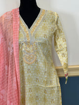 Indian Cotton Stitched Embroidery Suit Ready To Ship