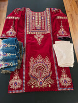 Pakistani Stitched Embroidery Party Wear Dresses Ready To Ship