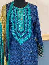 Pakistani Stitched Embroidered lawn Salwar kameez ready to ship