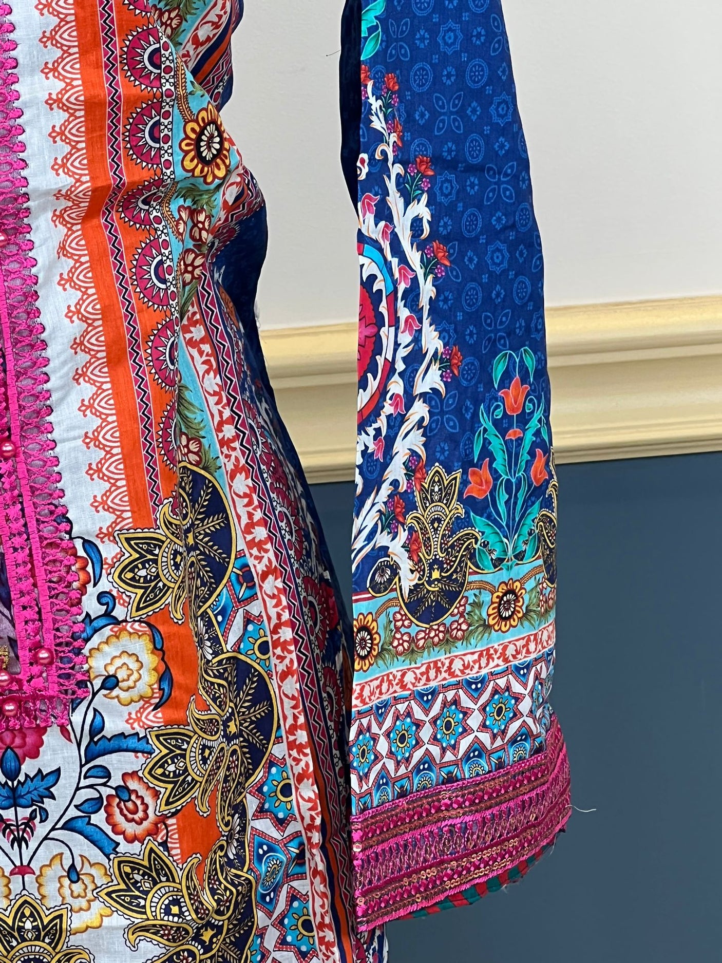 Pakistani Stitched lawn Embroidered Salwar kameez ready to ship