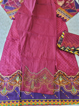 Pakistani stitched  lawn Embroidered Salwar kameez ready to ship